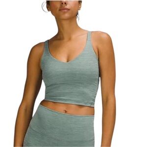 Lululemon Athletica green crop tank top size 8